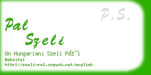 pal szeli business card